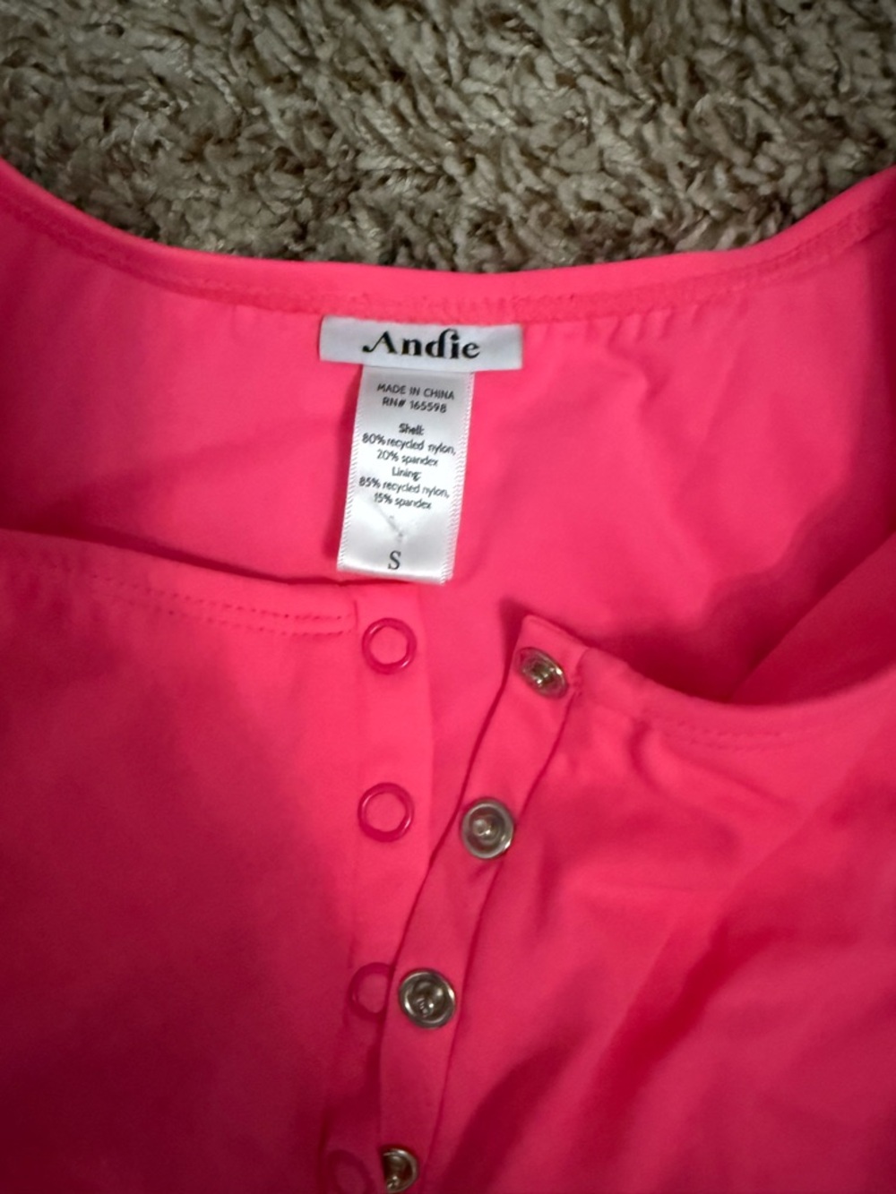 Andie The Malibu Hot Pink Snap-Front One-Piece Swimsuit - Picture 10 of 12